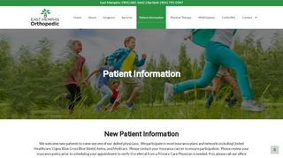 
                            1. Patient Information – East Memphis Orthopedic