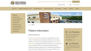 
                            1. Patient Information | Union General Hospital