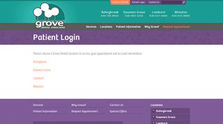 
                            3. Patient Login - Grove Dental Associates