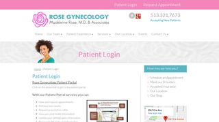 
                            4. Patient Login - Rose Gynecology
