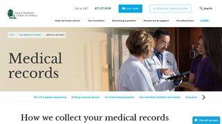 
                            4. Patient Medical Records and History Information | CTCA