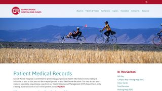 
                            1. Patient Medical Records | Grande Ronde Hospital | La Grande, OR