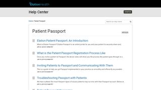 
                            4. Patient Passport - Elation Health