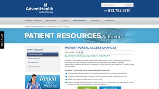 
                            8. Patient Portal Access Changes | AdventHealth Medical Group