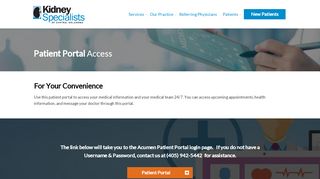 
                            5. Patient Portal Access - Kidney Specialists of Central Oklahoma