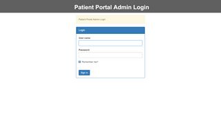 
                            4. Patient Portal Admin Login