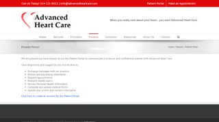 
                            5. Patient Portal – Advanced Heart Care