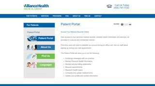 
                            4. Patient Portal - AllianceHealth Medical Group