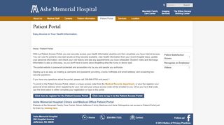 
                            5. Patient Portal | Ashe Memorial Hospital