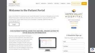 
                            5. Patient Portal - Aspen Valley Hospital