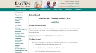 
                            8. Patient Portal - Bayview Physicians Group - Primary Care, Urgent ...