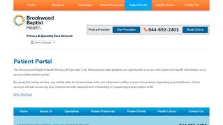 
                            2. Patient Portal | Brookwood Baptist Health, Primary & Specialty Care ...