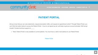 
                            2. Patient Portal - Community Clinic NWA