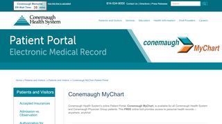 
                            1. Patient Portal | Conemaugh Health System