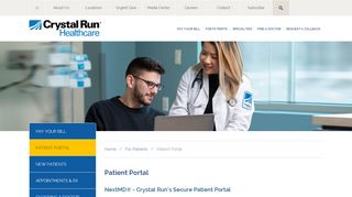 
                            11. Patient Portal | Crystal Run Healthcare