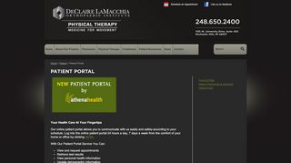 
                            4. Patient Portal - DeClaire LaMacchia Orthopaedic Institute