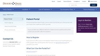 
                            7. Patient Portal - Desert Oasis Healthcare