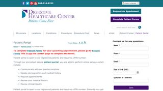 
                            10. Patient Portal - Digestive Healthcare Center