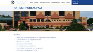 
                            1. Patient Portal FAQ - Jackson County Memorial Hospital