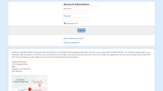
                            8. Patient Portal for Kingwood Psychiatry