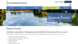 
                            1. Patient Portal for Pain Management Partners