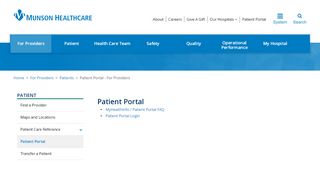 
                            2. Patient Portal | For Providers | Munson Healthcare | northern Michigan