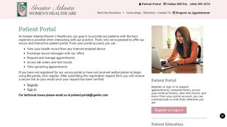 
                            3. Patient Portal | Greater Atlanta Women's Healthcare | ObGyn Atlanta, GA