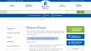 
                            2. Patient Portal | Halifax Health