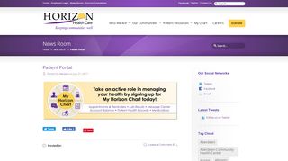 
                            7. Patient Portal - Horizon Health Care