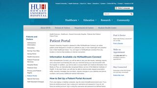 
                            7. Patient Portal | Howard University Hospital | Washington, DC