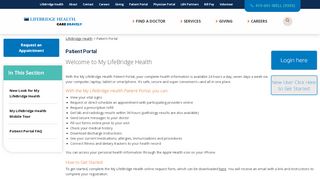 
                            1. Patient Portal - Improving the health of the ... - LifeBridge Health