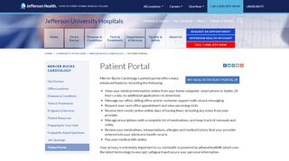 
                            7. Patient Portal - Jefferson University Hospitals