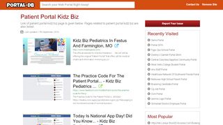 
                            4. Patient Portal Kidz Biz