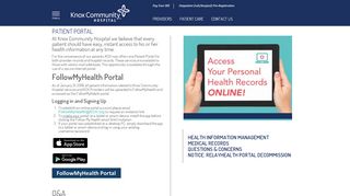 
                            9. Patient Portal | Knox Community Hospital