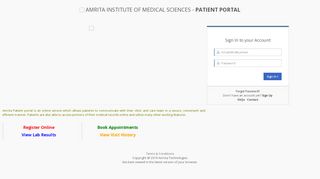 
                            2. Patient Portal Login |Amrita Institute Of Medical Sciences