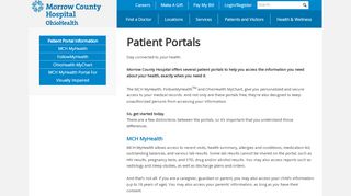 
                            8. Patient Portal Login and Registration | Morrow County Hospital