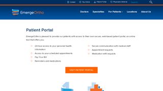 
                            2. Patient Portal Login » EmergeOrtho