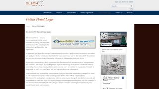 
                            5. Patient Portal Login « Olson Optical