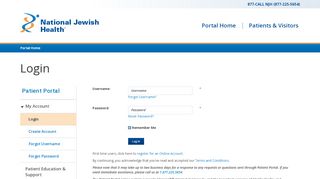 
                            2. Patient Portal - National Jewish Health