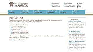 
                            10. Patient Portal | North Country HealthCare