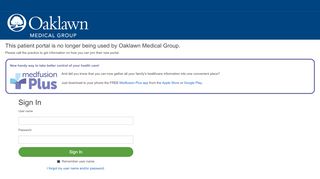 
                            7. Patient Portal - Oaklawn Medical Group - Medfusion