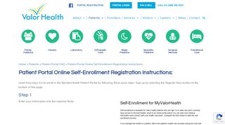 
                            2. Patient Portal Online Self-Enrollment Registration ... - Valor Health