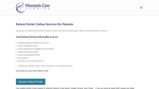 
                            4. Patient Portal: Online Services for Patients - Womens Care Florida