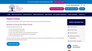 
                            9. Patient Portal | PedCenter - Pediatric Center of New Providence NJ