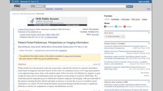 
                            9. Patient Portal Preferences: Perspectives on Imaging Information