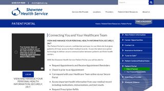 
                            6. Patient Portal - Shawnee Health Service