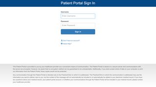 
                            2. Patient Portal | Sign In