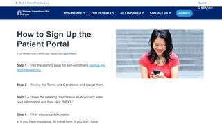 
                            2. Patient Portal- Sign Up for Login via Self-Enrollment | Planned ...