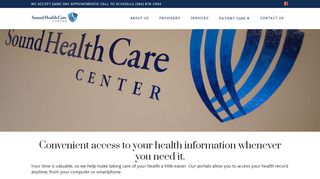 
                            6. Patient Portal – Sound Health Care Center