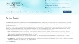 
                            3. Patient Portal - Sound Medical Family Practice